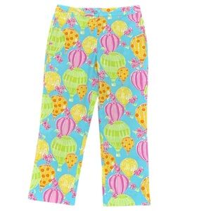 Lilly Pulitzer Hot Air Balloon Capri Pants EUC Size 2